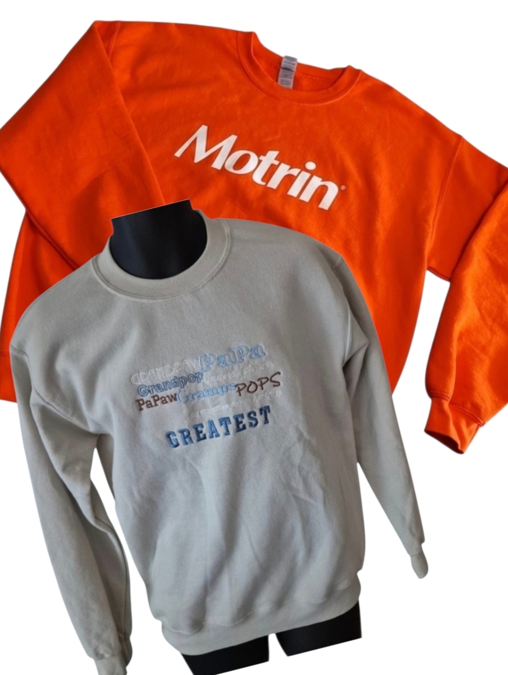2 Vintage Novelty Sweatshirt  L & S